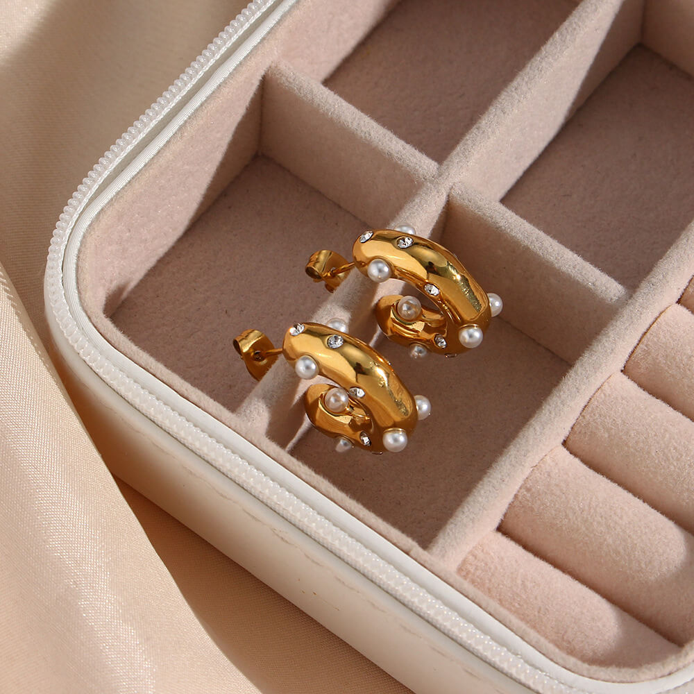 Pearl Imbeded Earring