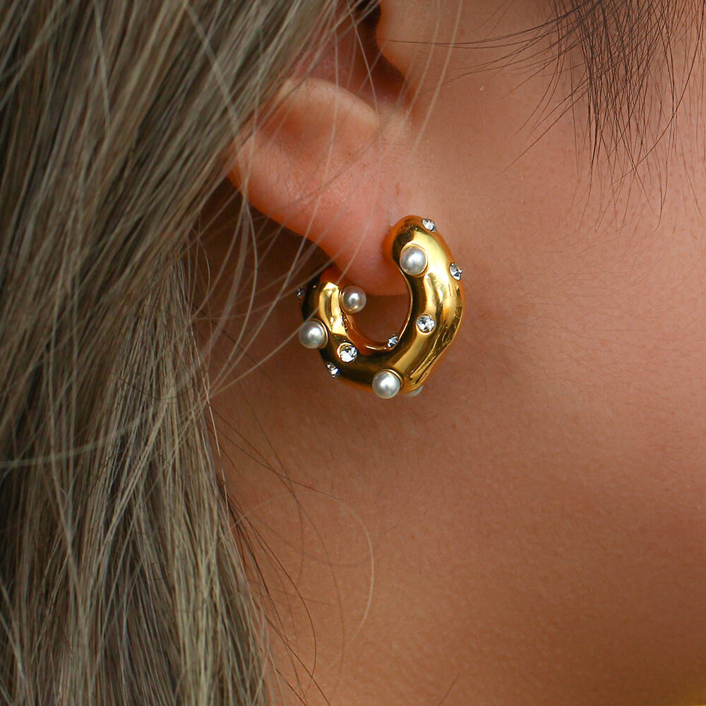 Pearl Imbeded Earring