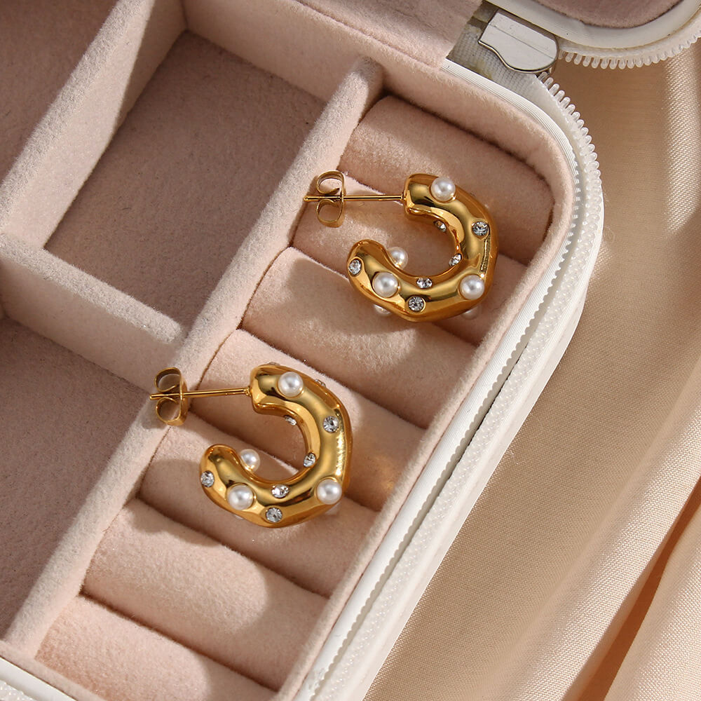Pearl Imbeded Earring