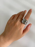 Silver Block Ring